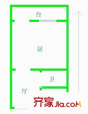 元興新里戶型圖戶型圖 1室1廳1衛(wèi)1廚