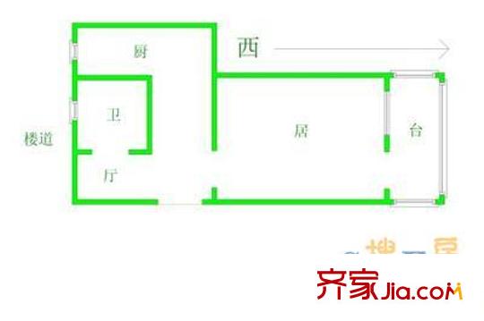 元興新里戶型圖戶型圖 1室1廳1衛(wèi)1廚