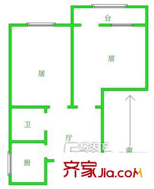 元興新里戶型圖戶型圖 2室1廳1衛(wèi)1廚