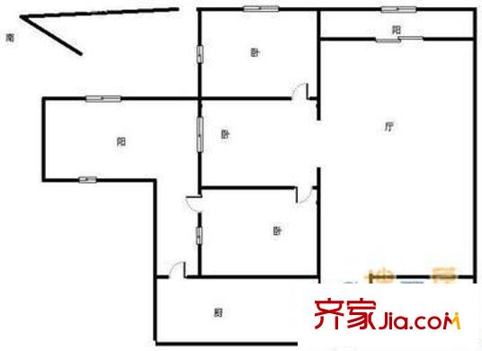 凱立天香水畔戶型圖戶型圖 3室