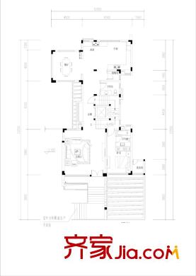 尚东禧悦山A1户型首层 1室2厅2卫2厨