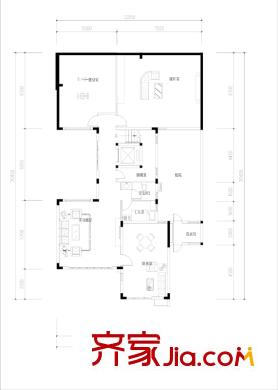 尚东禧悦山A2户型地下层 4室1厅1卫