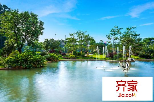 莲花山碧桂园小区园林实景