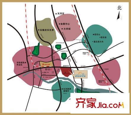 金海岸花园・聚湖区位图
