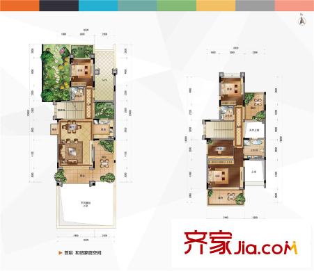 合景誉山国际ihouse双拼B4-B10op-02 3室2厅1卫1厨