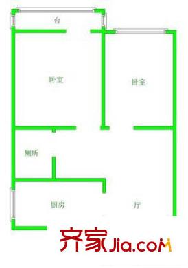 西樓北里戶(hù)型圖戶(hù)型圖 2室1廳1衛(wèi)1廚