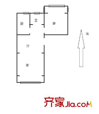 新城小區(qū) 2室 戶型圖