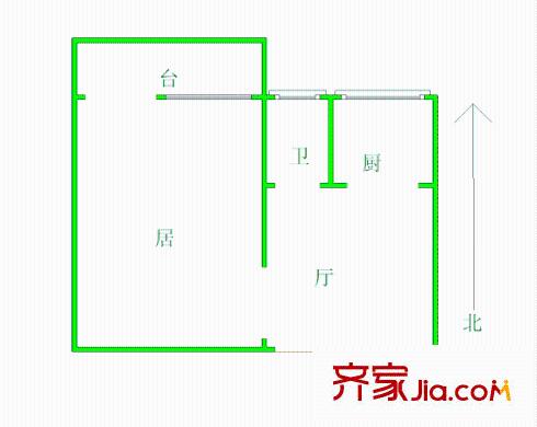 程華里戶型圖戶型圖 1室1廳1衛(wèi)1廚
