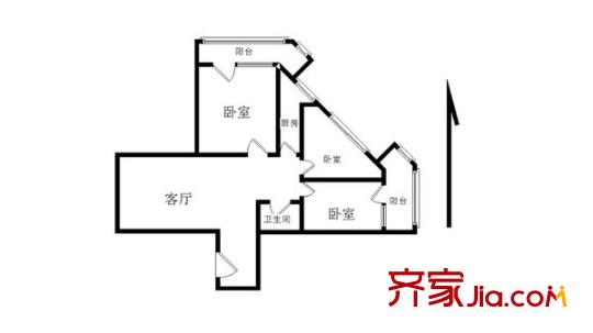 三潭東里 3室 戶型圖