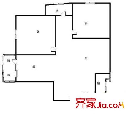 三潭東里戶型圖戶型圖 2室1廳1衛(wèi)1廚