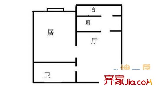 樺林園戶型圖戶型圖 1室1廳1衛(wèi)1廚