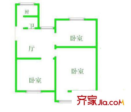 久華里戶型圖戶型圖 3室1廳1衛(wèi)1廚