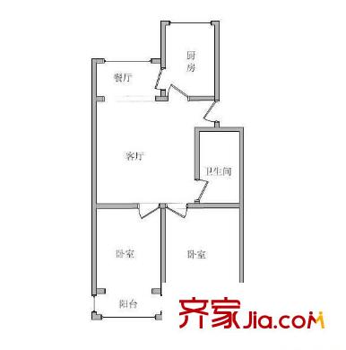 久華里戶型圖戶型圖 2室2廳1衛(wèi)1廚