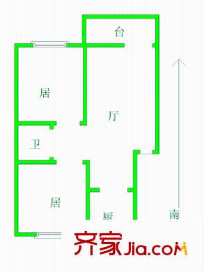 風貌里戶型圖 戶型圖 2室1廳1衛(wèi)1廚