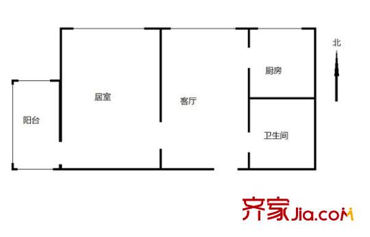 金波里 1室 戶型圖