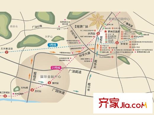 萝岗敏捷广场交通区位图