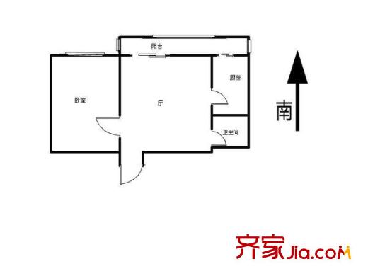 地華里戶型圖戶型圖 1室1廳1衛(wèi)1廚