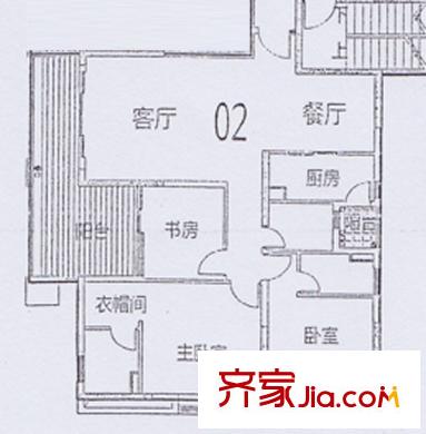 荣御府山水庭苑G102户型 3室2厅2卫1厨