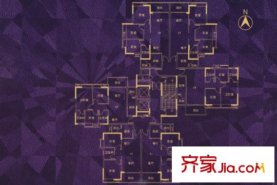 越秀星汇金沙4、5、6栋平层图