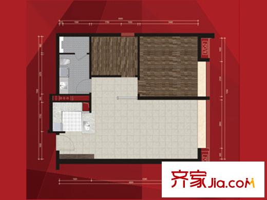 CFD商汇A2(80-90平)铂金商务空间 2室2厅1卫1厨