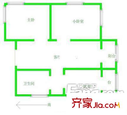 郵電公寓戶(hù)型圖戶(hù)型圖 2室