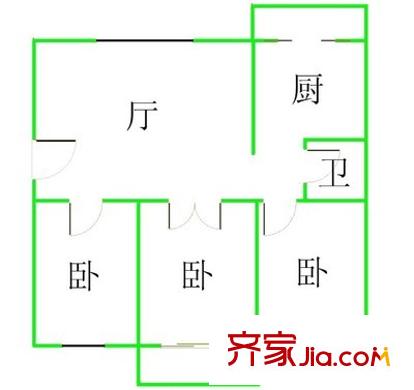 凱立天香家園戶型圖戶型圖 3室2廳2衛(wèi)1廚