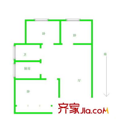 凱立天香家園戶型圖戶型圖 3室1廳1衛(wèi)1廚