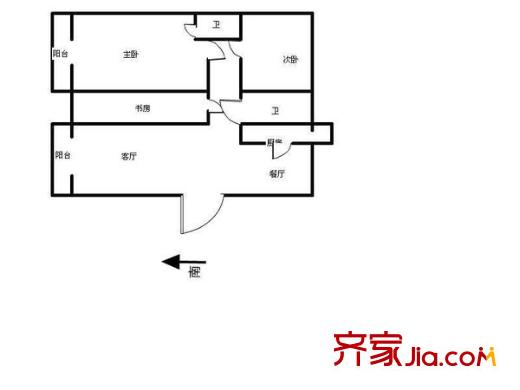 藍(lán)水園 3室 戶型圖