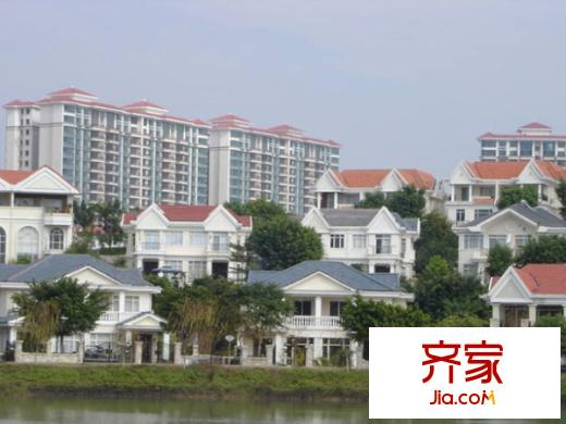 金碧御水山庄外景图