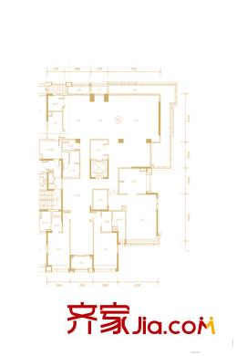 保利云禧西区T11栋01户型 5室3厅4卫2厨