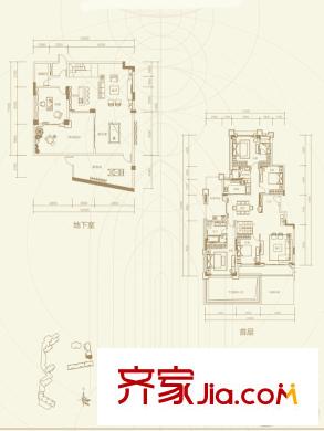 广州华发・四季2栋2单元102复式户型 5室3厅3卫1厨