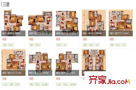 乐天峰公馆4 6栋 面积分布