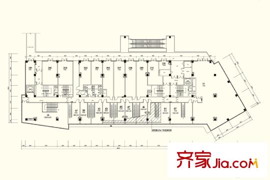 奥园国际中心2F商铺户型图