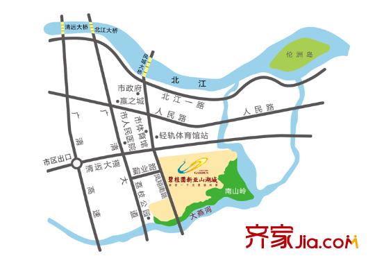 碧桂園?輕軌悅城交通圖
