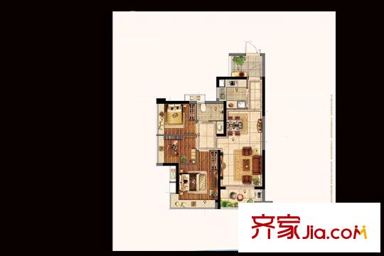 金融街・融穗澜湾1栋01、02单元户型图 3室2厅1卫1厨