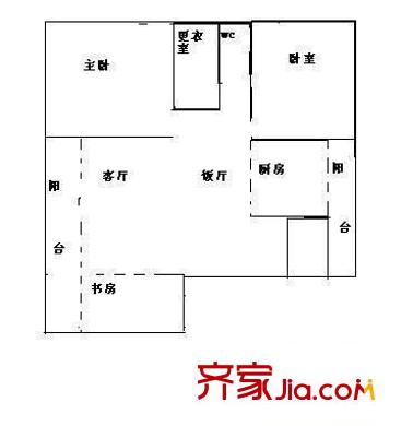 宝雅花园 3室 户型图