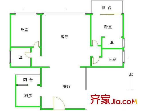 中海月朗苑 0室 户型图