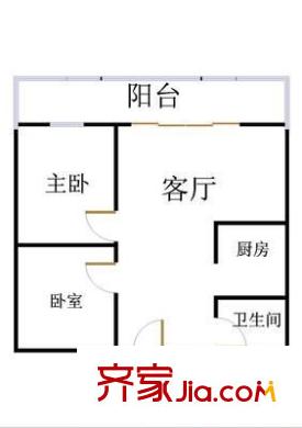 富通城五期 2室 户型图