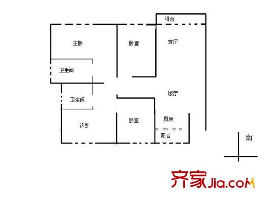 振业城五期 4室 户型图