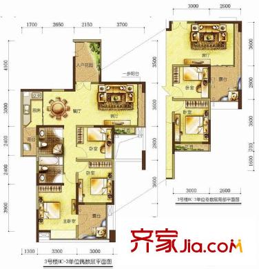 世纪春城四期 4室 户型图