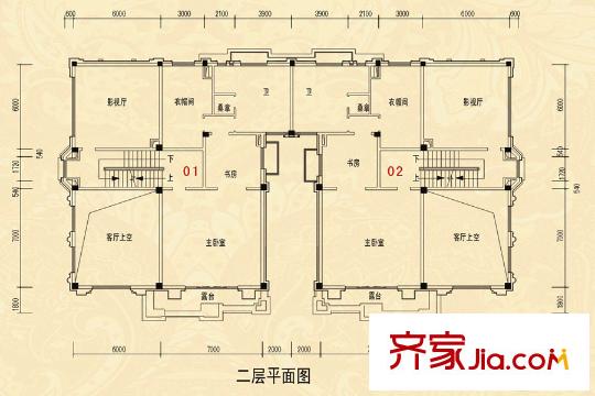 碧桂园山河城G78双拼别墅二层 5室3厅5卫1厨