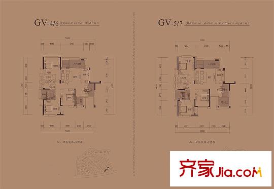 城建仁山智水花园GV-4/6洋房 4室2厅2卫1厨