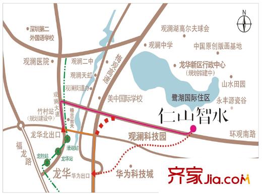 城建仁山智水花园项目周边配套分布图