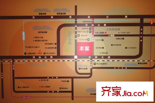 中粮一品澜山花园区位图
