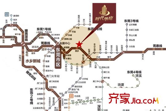 东莞时代华庭区位图