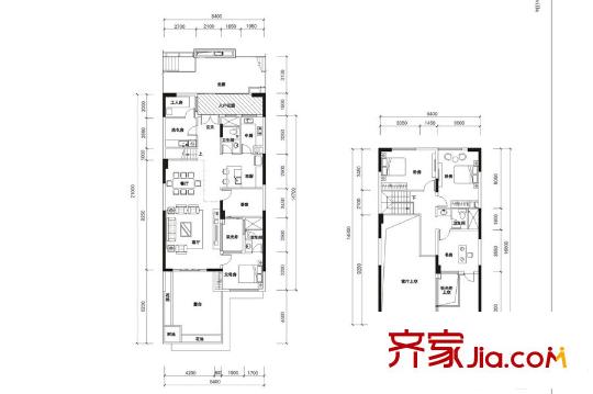 林语堂5D户型 4室2厅3卫1厨