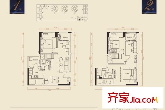怀德公元BB户型 4室2厅2卫1厨