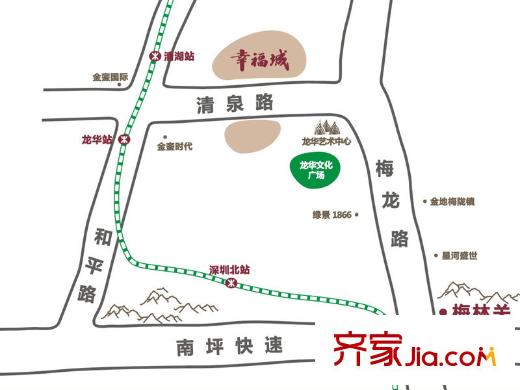 幸福城交通区位图