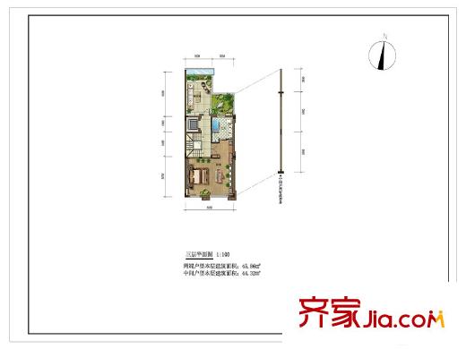 珠江・观澜御景31幢4号楼178平方米高拓果岭美墅三层 6室4厅2卫1厨
