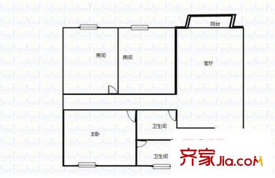 丰华苑 3室 户型图